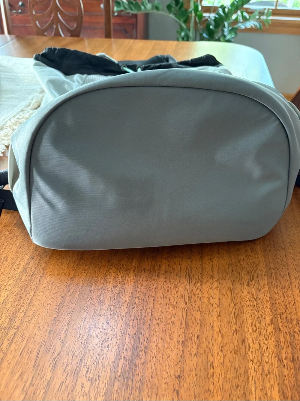 lululemon athletica Light Gray Backpack Jacket Pack with Mint Accents